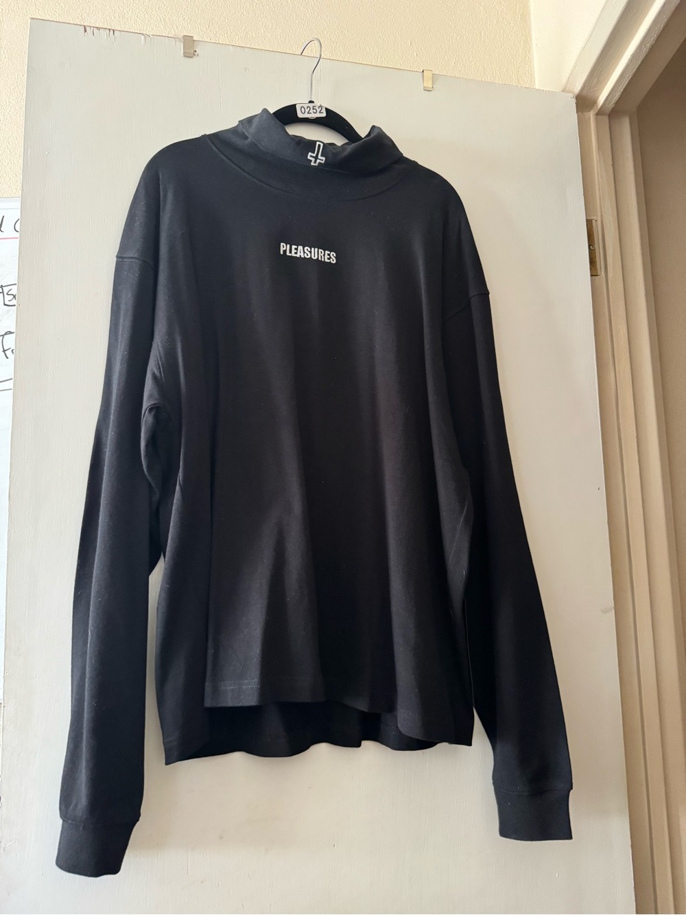 Men's Black Pleasures Mock Neck Long-Sleeve Sweater